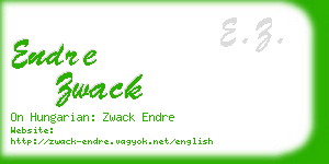 endre zwack business card